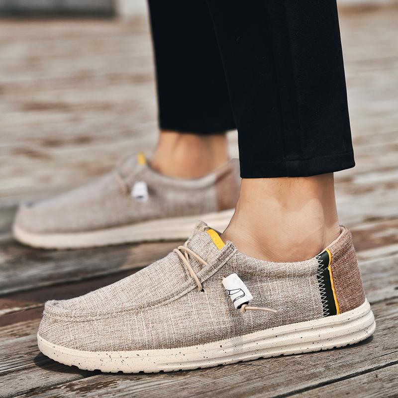 Size 48 Men Casual Shoes Slip on Canvas Loafers Comfortable Walking Flats for Man Non Slip Soft Moccasins Sneakers Summer Loafer