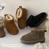 1910 mittelalterliche Kinder-Schneestiefel [Alaska] Winter Jungen und Mädchen dickhaarige warme Schneemannstiefel