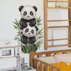 Cartoon Aquarell Bambus Panda Schlafzimmer Wohnzimmer Eingang Dekoration Selbstklebend Raumdekor