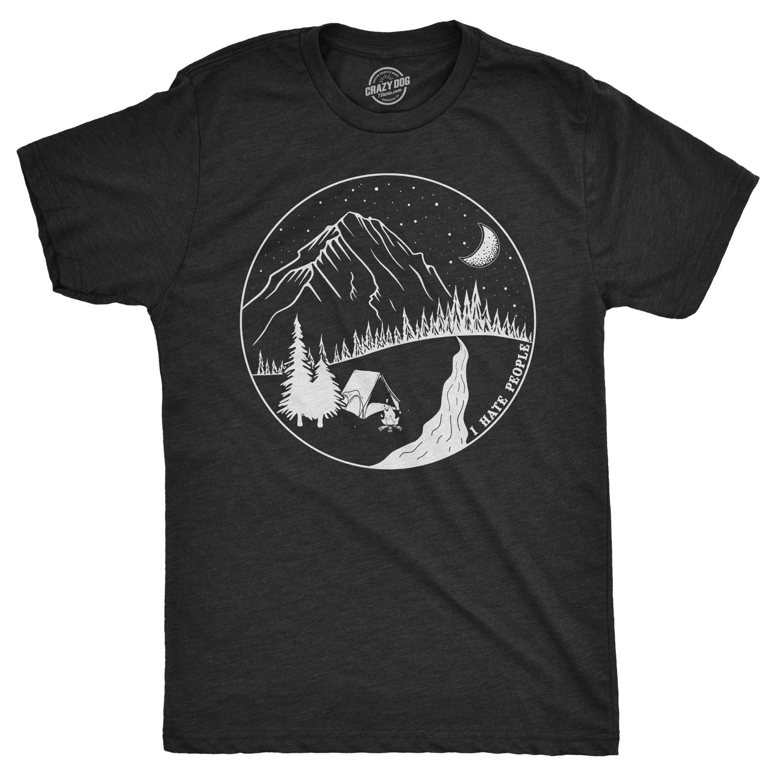 Mens I Hate People Camping T shirt Funny Sarcastic Happy Camper Gift Hiking S