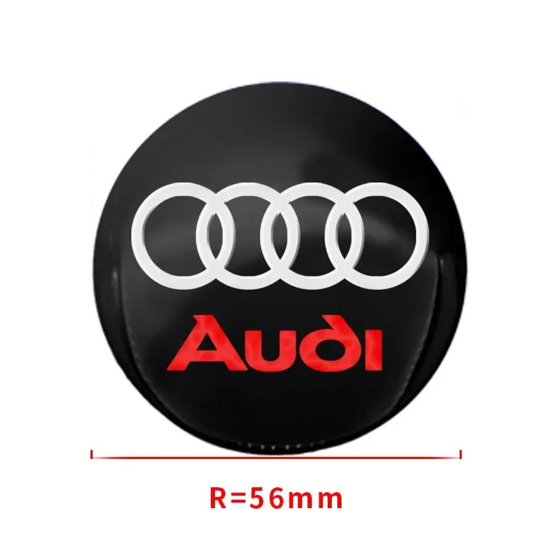 4pcs Car Wheel Center Hub Cap Logo Stickers Rim Cover Emblem Decal For Xmfk4 A1 A3 A4 A5 A6 A7 A8 Q2 Q3 Q5 Q7 Q8 S7 S8 S3 S4 RS5