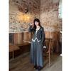 Korean-Style Faux Two-Piece Lace Patchwork Set for Women, Spring and Autumn, Plus-Size, Petite, Three-Piece Outfit with Skirt