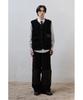 Youth Leather Trim Wool Pile Vest - Brown