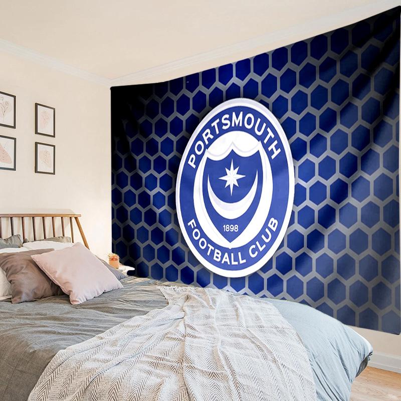 Ports-mouth Football Club Tapestry, Unique Design Tapestry, Wall Decor for Bedroom,Livingroom, Playroom,Heartwarming Fan Holiday Gifts
