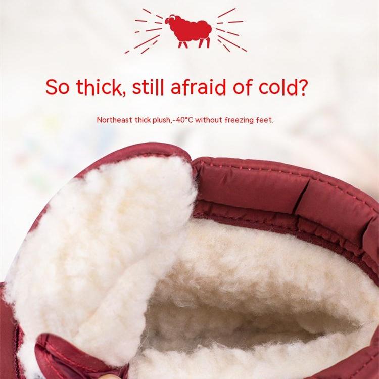 Thickened Middle Aged Elderly Men Anti Slip Cotton Boots Plush Warm Casual Snow Boots Comfortable