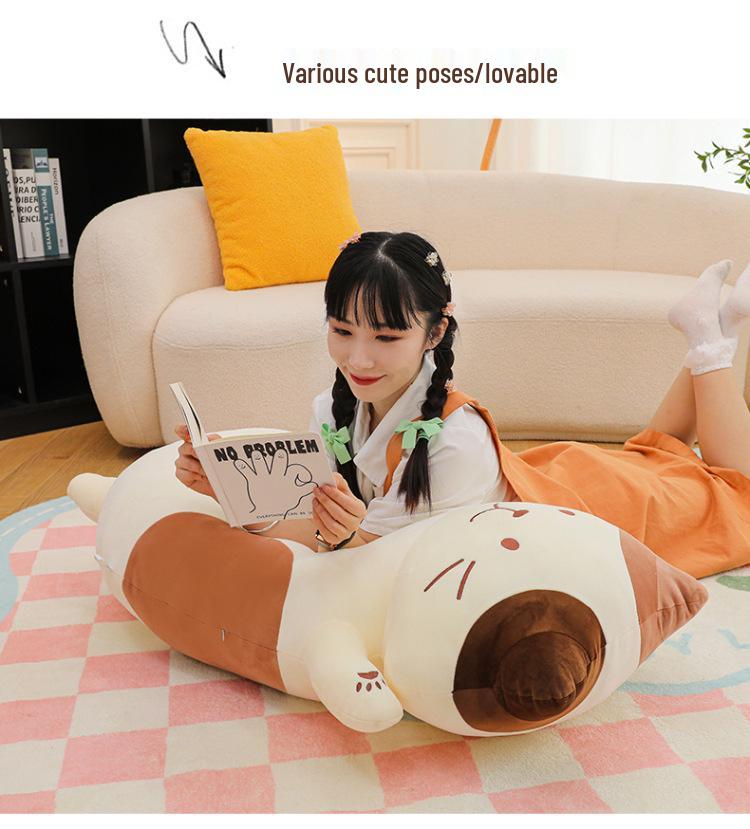 Grenzüberschreitendes Käse Katze Plüschkissen: Große Puppe zum Schlafen oder Verschenken