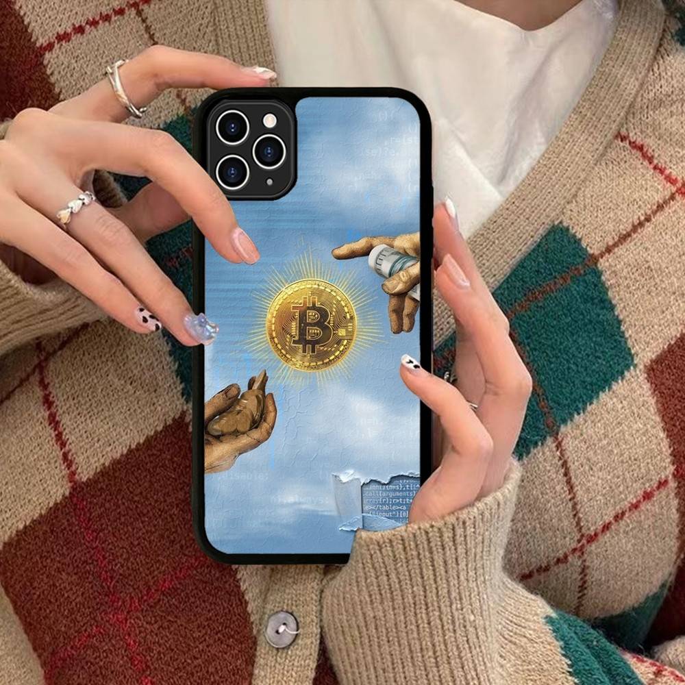 

Bitcoin Retro Logo PC+TPU Shockproof Protective Phone Case For IPhone17 14 15 16 Pro Max 13 12 11 17 Air iPhone 17 Air