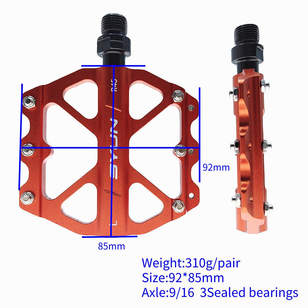 SYUN Colors Bicycle pedal ultra light 3 sealed bearings 9/16 aluminum alloy mountain bike pedals MTB road bike Parts accessories