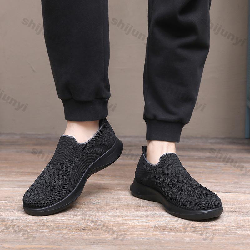 Men's Sneakers Spring New Fashion Slip on Mesh Breathable Casual Shoes Soft Sole Non Slip Lightweight Comfortable Sports Shoes