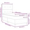 Boxspring Bed with Headboard Blue 90 x 200 cm Fabric
