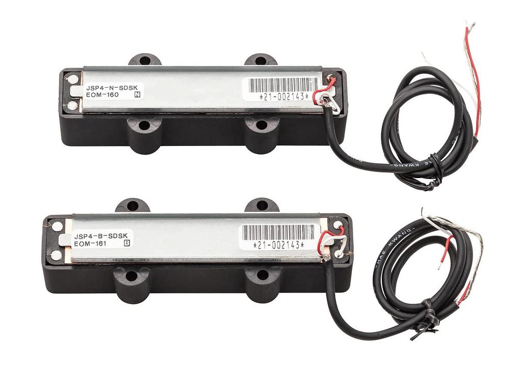 Sadowsky Bass Pickup Set Split Bridge Neck PU J4 S Black J/J-Style (Alnico V/Alnico III), Noise-Cancelling, Coil, 4-String - & [SAC NC]
