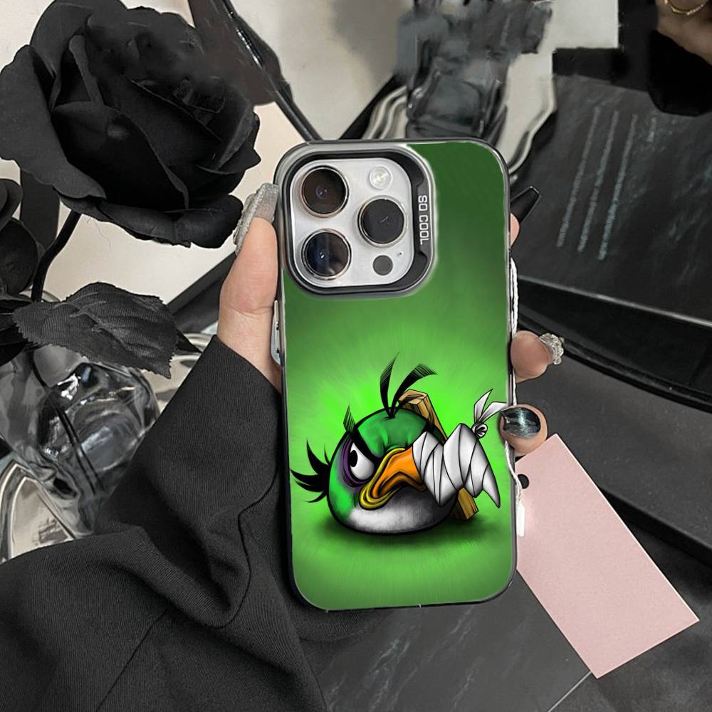 

W-Angry Birds Phone Case For IPhone 16 17 15 14 12 13 Pro Max Black Color Shockproof Cover iPhone14ProMax