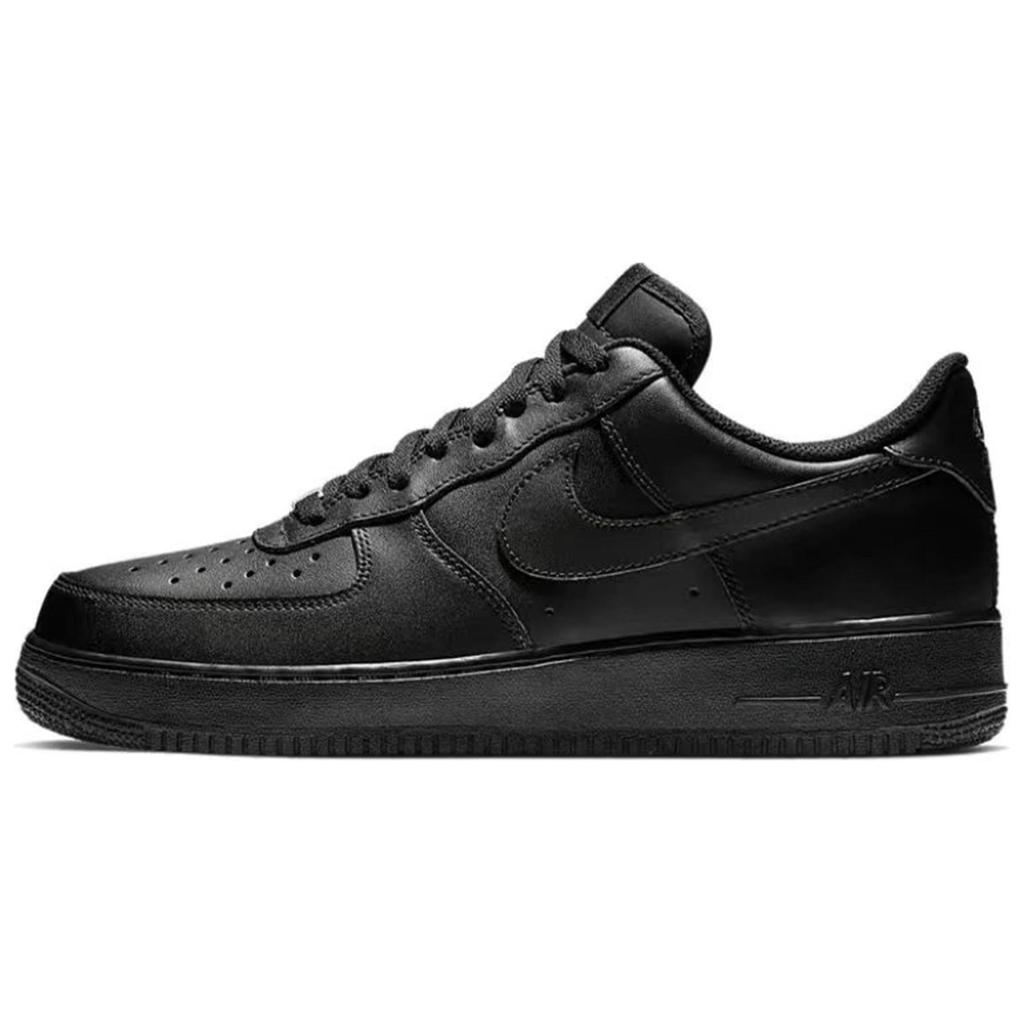 Nike Air Force 1 Slip Resistant Abrasion Resistant Low Top Skateboard Shoes Unisex Black Gold CW2288-001(Team113-S-BOX)