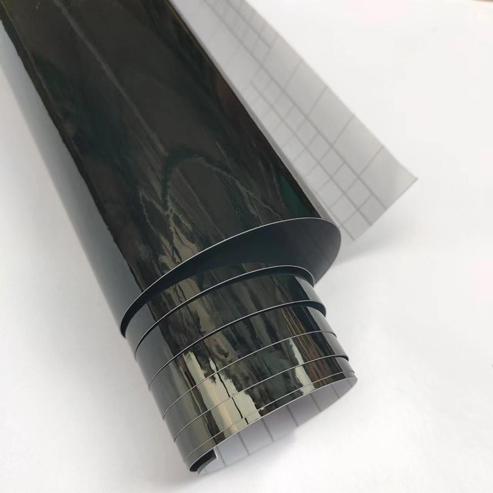 Ultra Glossy Piano Black Car Wrap Vinyl Film Gloss Stickers Self Adhesive Auto Decal Bubble Free Console Computer Laptop Skin