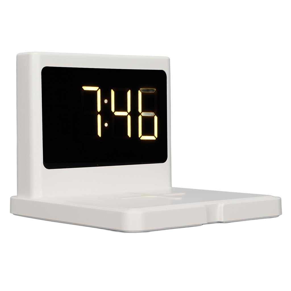 Phone Digital Clock   3 in 1 Type C Wireless Charging Alarm Clock with Snooze Button for Tablet   Fan