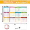 Large 2026-2027 Wall Calendar Dry Erase,MoShining,Yearly Planner 2026-2027,Big Class Calendar,48x32 inch Watercolor Poster Folded,Sturdy Paper Office