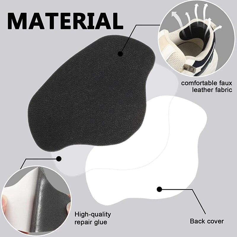 4pcs Black Insoles Heel Repair Subsidy Stickers For Sport Shoes Adjustable Size Thicker Antiwear Feet Pad Foot Care