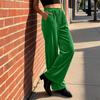 Damen Samt Casual Hose Lockerer Schnitt Elastischer Bund Kordelzug Lounge Hose Geeignet für den Alltag und zur Entspannung zu Hause