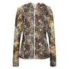 Women's Lightweight Zip-Up Hooded Jacket with Long Sleeves Pockets and Camouflage Print Sun Protection Outerwear