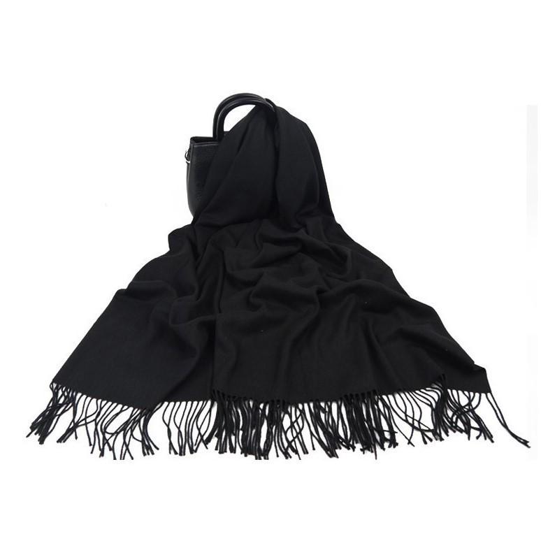 Großer roter Schal, hochwertiger und vielseitiger Woll-Kaschmir-Schal für Damen, Winterschal im koreanischen Stil, einfarbig