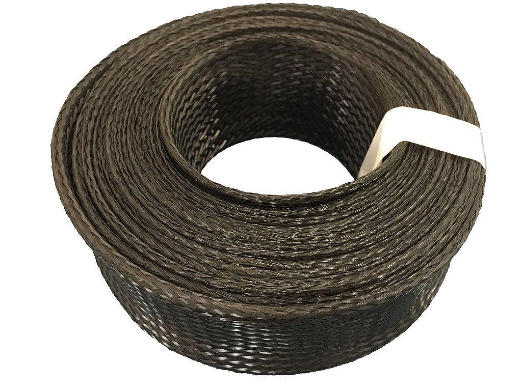 

Полиэстеровая плетеная оплетка для покрытия кабеля, Внутренний диаметр (нормальный): приблизительно. 40мм ~ (расширенный): приблизительно. 85мм, Ширина в сложенном виде: 57 мм, рулон 5 м