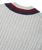 BROOKS BROTHERS Cotton Tennis V-Neck Sweater (Grey) (Bbwtmf8474Wes)