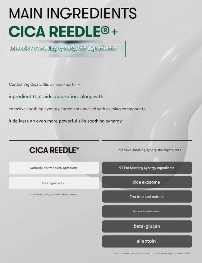 [VT Cosmetics] Cica Reedle Shot S50 (2ml*6ea) + PDRN Glow Mask (1ea) Set - 2-Step Skin Boosting & Radiance Routine