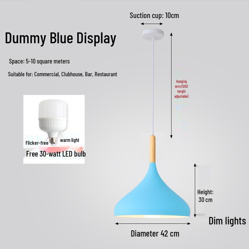 Modern Industrial Style Dining Chandelier with Creative Art Lampshade for Hot Pot/Fruit/Rice Shops