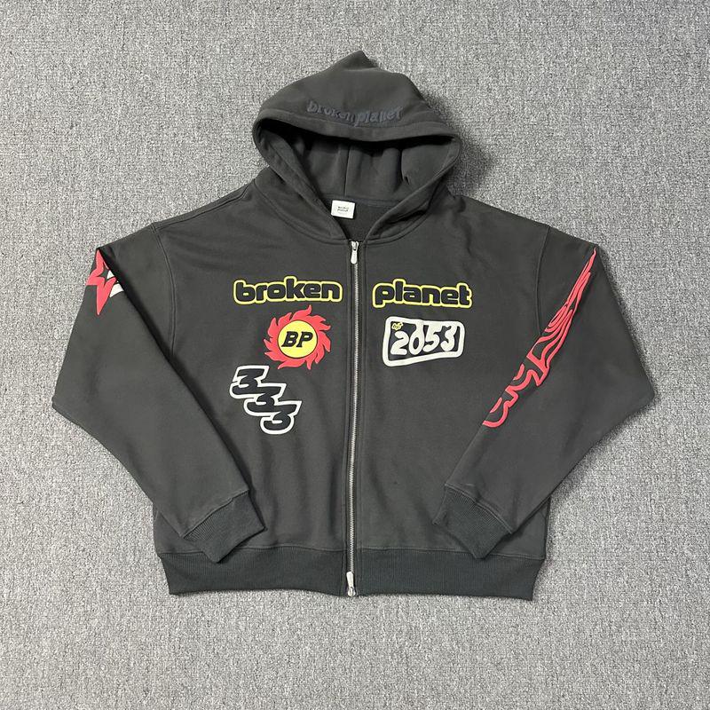 American Trendy BROKEN PLANET MARKET Fleece-lined Hoodie for Men & Women - Autumn/Winter Collection