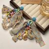 Cloth Fabric Flower Tassel Earrings Ear Jewelry Shell Earrings Fashion Tassel Earrings  Party