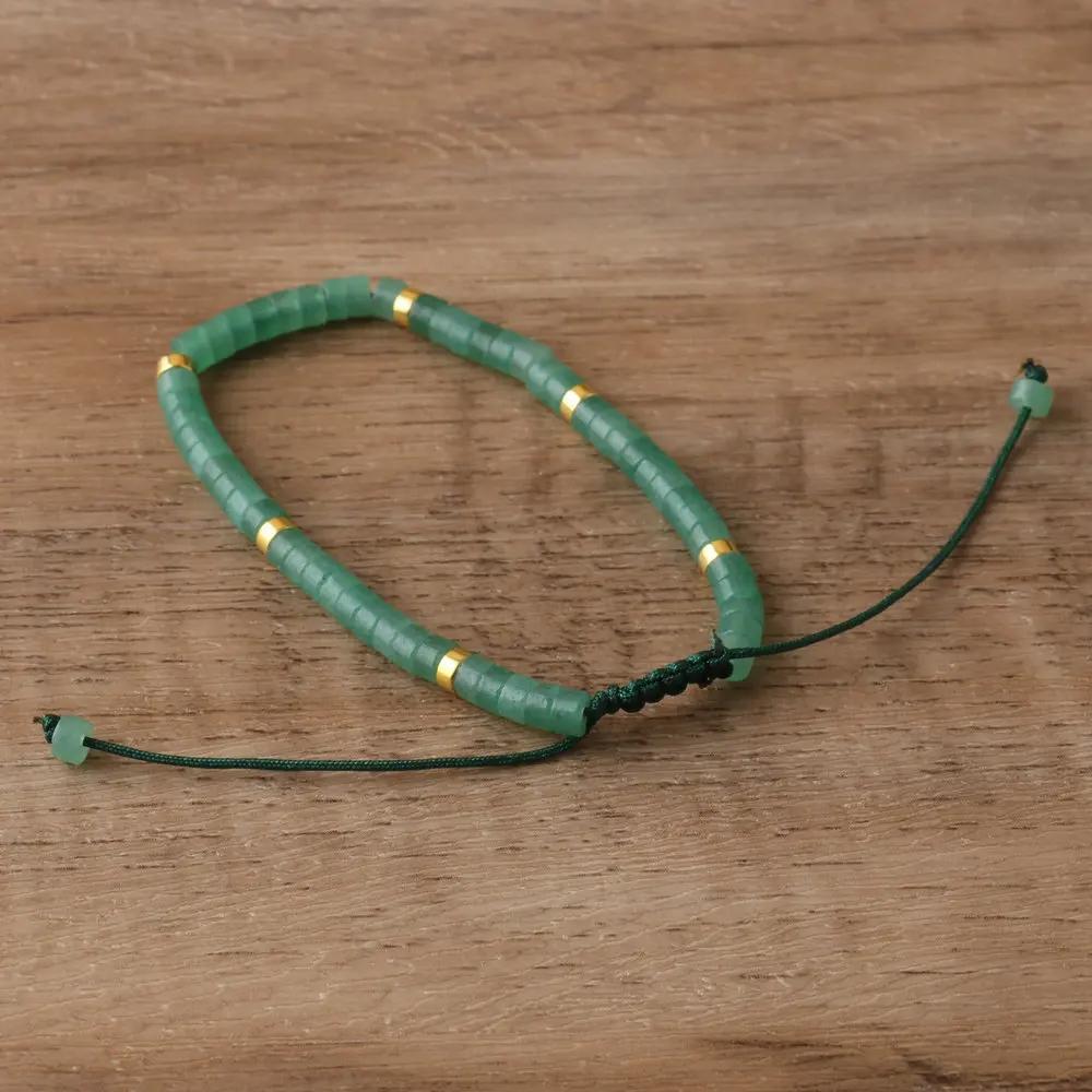 Green Aventurine Bead Bracelet Adjustable High Quality Minimalist Bracelet Natural Stone Dainty Bracelet Gemstone