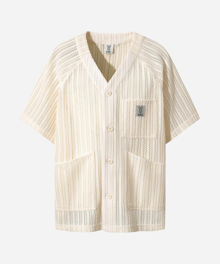 Dod Kantar Short Sleeve Cardigan (Ivory)
