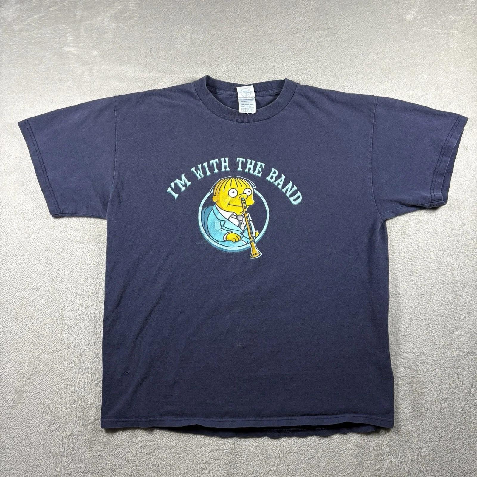 Vintage Simpson Men’s Large Blue T Shirt Y2k Ralphie I’m With The Band #600 4XL