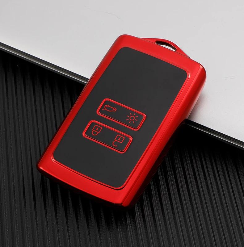New Tpu Car Key Case Full Cover For Renault Koleos Kadjar Megane Talisman Captur Espace Clio - 4 Button Accessories