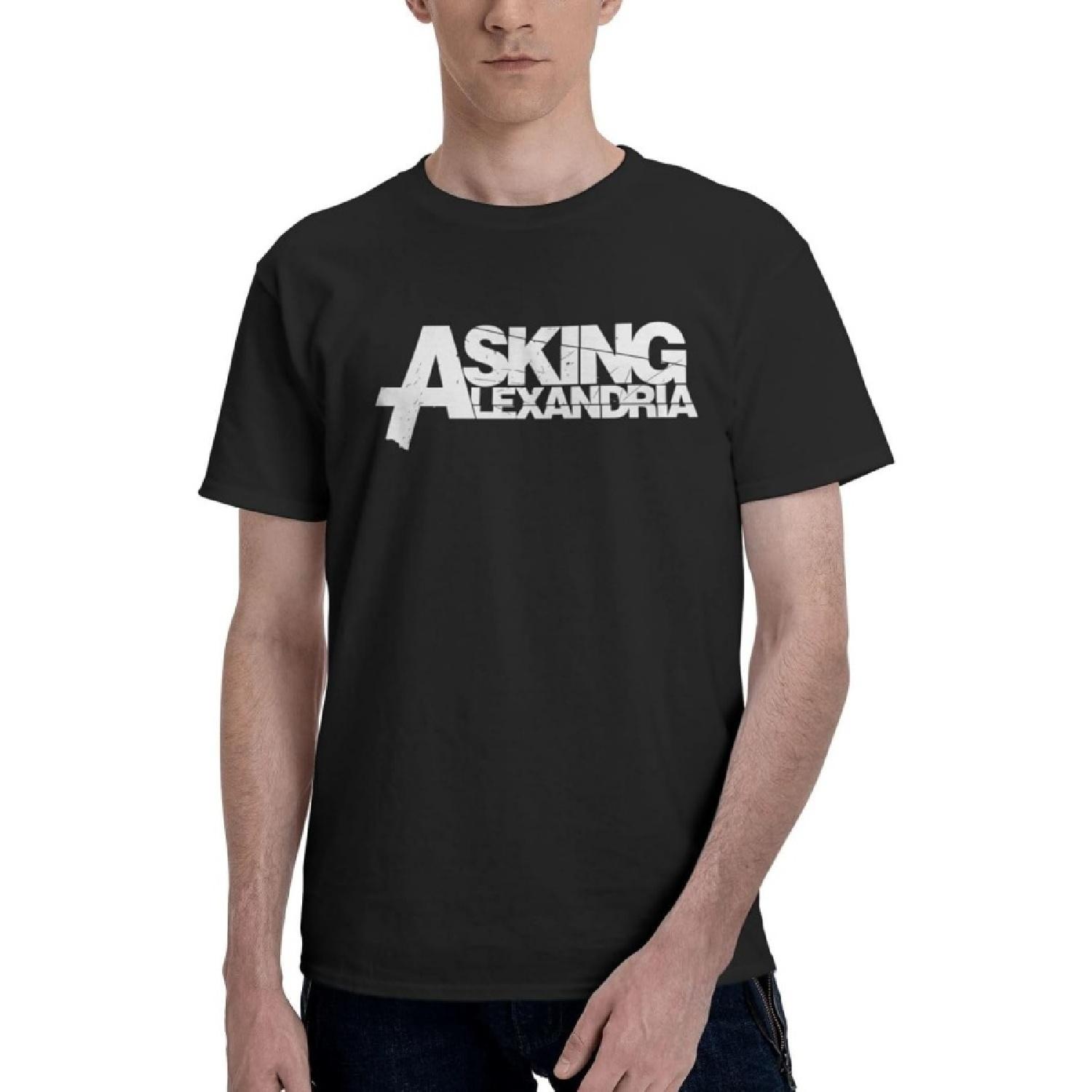 Dorsogna Men s T Shirt Asking Alexandria Cotton Tee Short Sleeve Graphic T Shirt Undershirts S