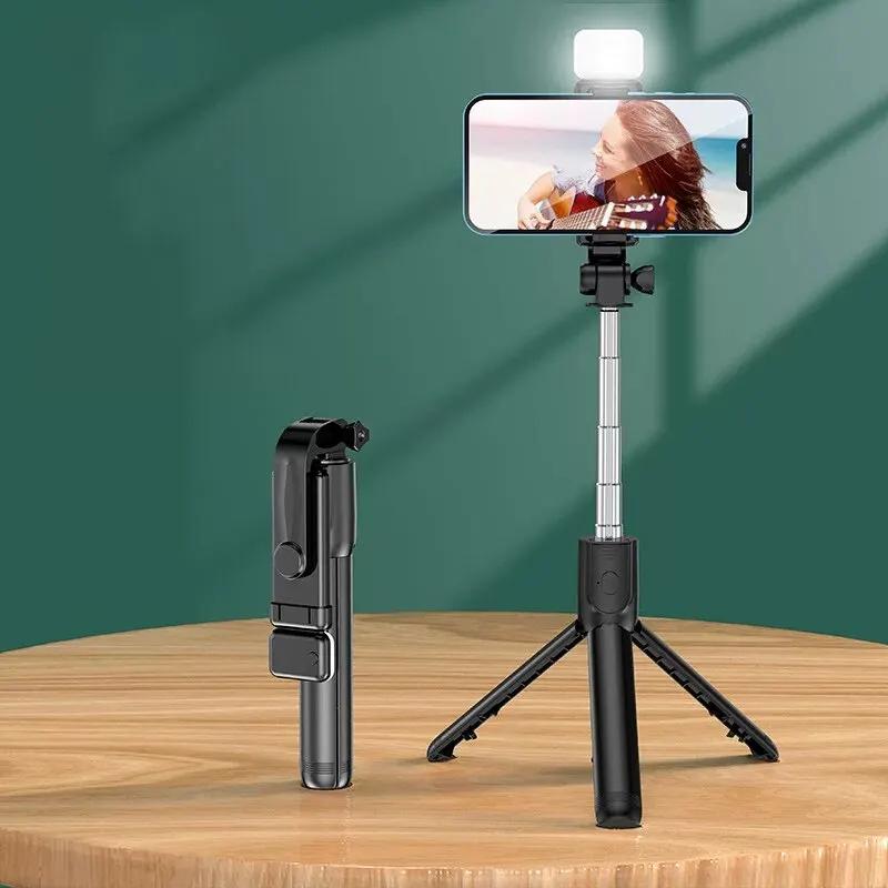 Bezdrôtový stojan na statív so selfie tyčou s ľahkým diaľkovým ovládaním Bluetooth pre rozšíriteľný statív pre mobilný telefón iPhone Tiktok Live Streaming