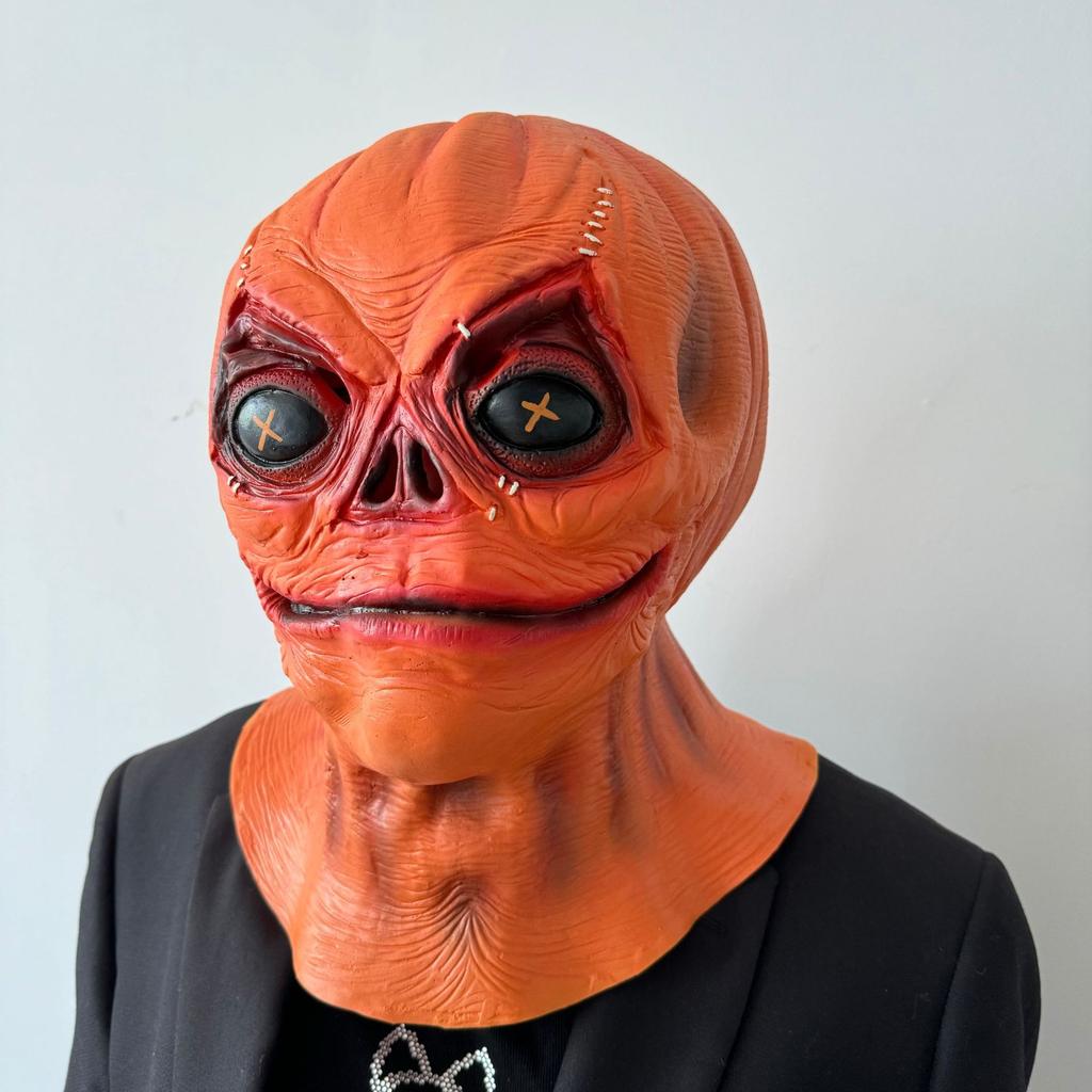 New Latex Pumpkin Head Mask Halloween Headgear Party Masquerade cos Decorate a scary headgear mask