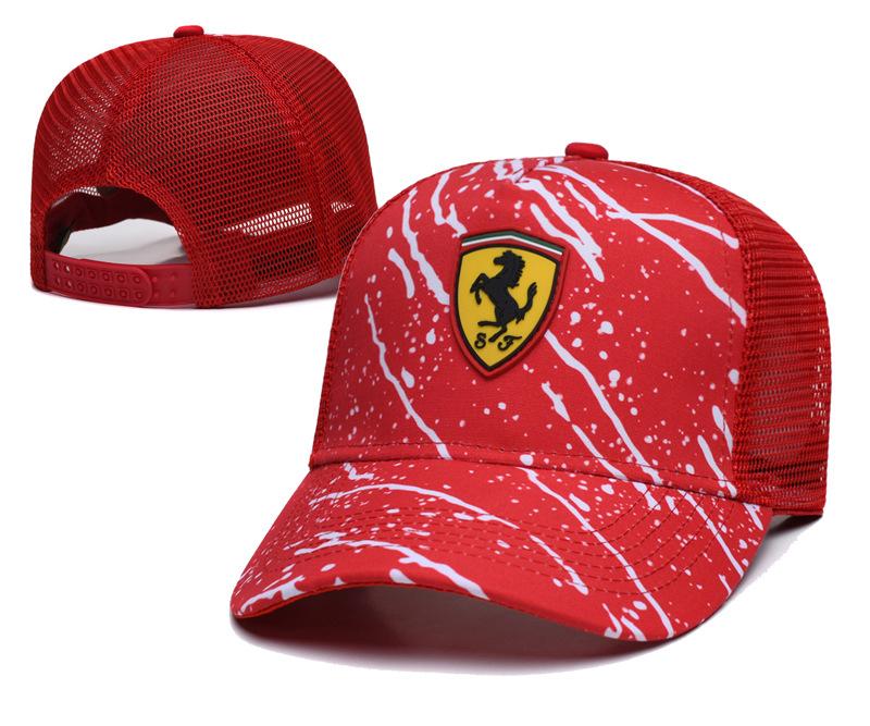 

Car Logo Fashion Casual Duckbill Cap Embroidered Baseball Hat Outdoor Summer Sports Hats For Ferrari F488 812 F8 R GTB GTS F355