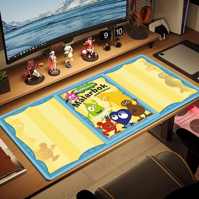 Babblarna Tappetino Mouse Grande Cuscino Tavolo da Gioco Antiscivolo Laptop Tablet Tappetino Mouse Grande Mat XXL PC Mini Tappetino per Giochi Con bordo bloccato_XIA