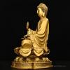 Pure Copper Buddha Tathagata Ornaments, Sitting Lotus Altar Sakyamuni Home Decoration Living Room Buddha Hall Crafts Statue, 1Pc