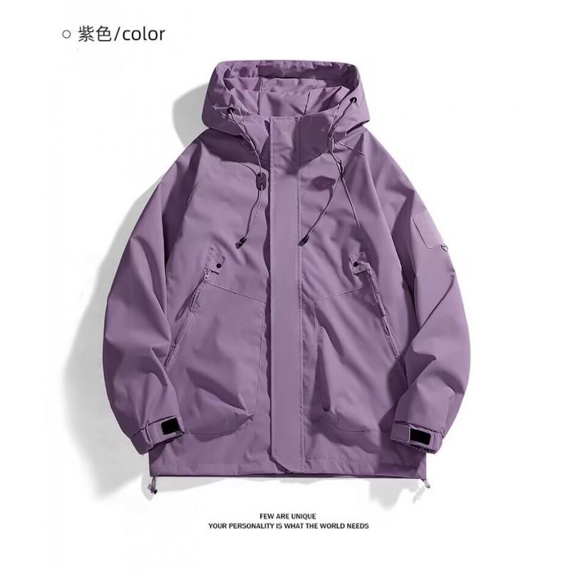 Mens Lightweight Waterproof Hooded Jacket Outdoor Activities Casual Sportswear Loose Fit Windbreaker