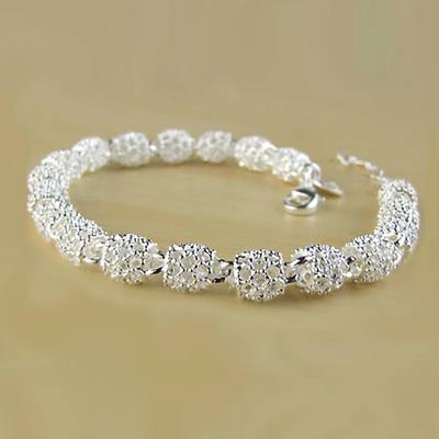 925 Zilver Bloem Kralen Bedel Armbanden Voor Vrouwen Holle Bal Zilveren Armband Verstelbaar Bruiloft Feest Sieraden Cadeaus