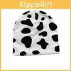 Knit Hat For Women With Cow Pattern Warm Winter Beanie For Outdoors