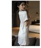 Silk Summer Short Sleeve Cardigan Nightgown Pajamas - Women's Casual Loungewear In Pure Desire Style