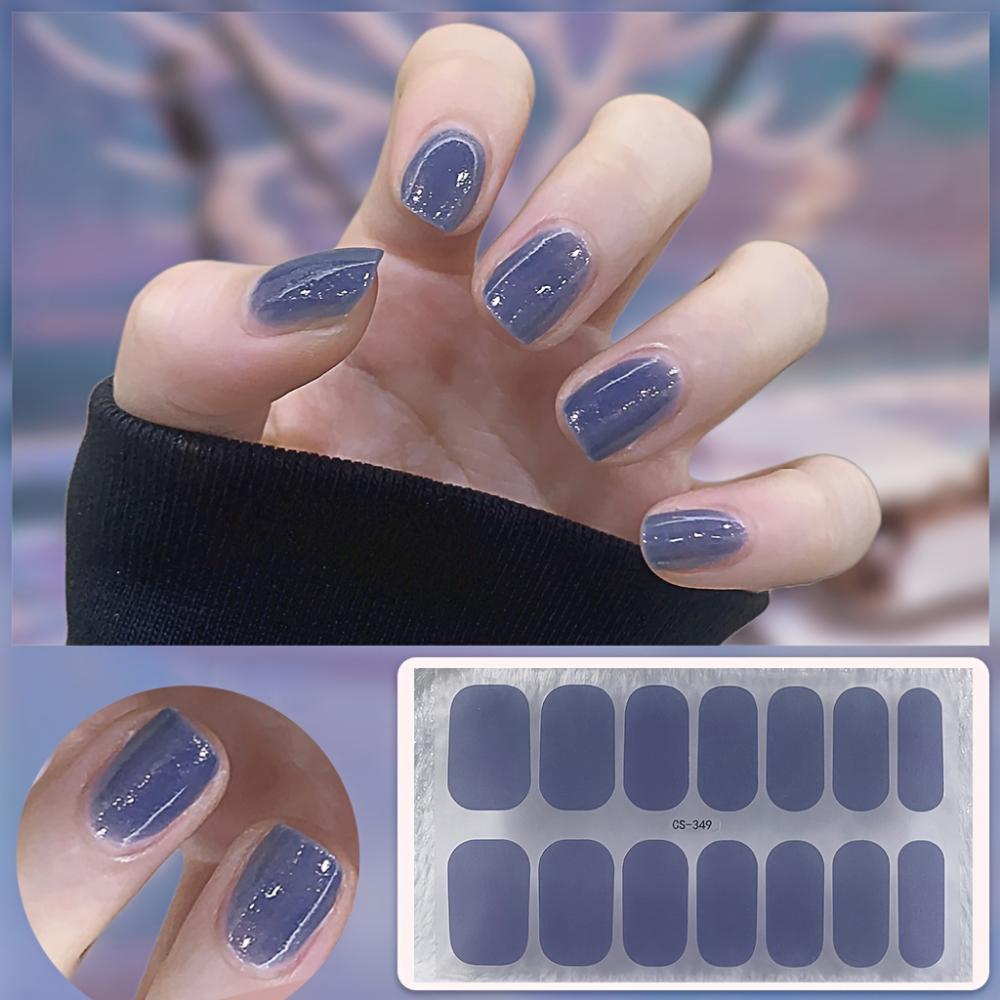 Ladies Fashion Themed Nail Sticker Self Adhesive Waterproof Gel Nail Film with Glitter Embellishment, Easy To Apply and Remove, Nail Accessories