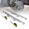 2Pcs Automotive Wheel Alignment Tools Heavy Duty Hub Alloy Steel Toe Plates for Vehicles Tire Repair with 2 Tape Measures