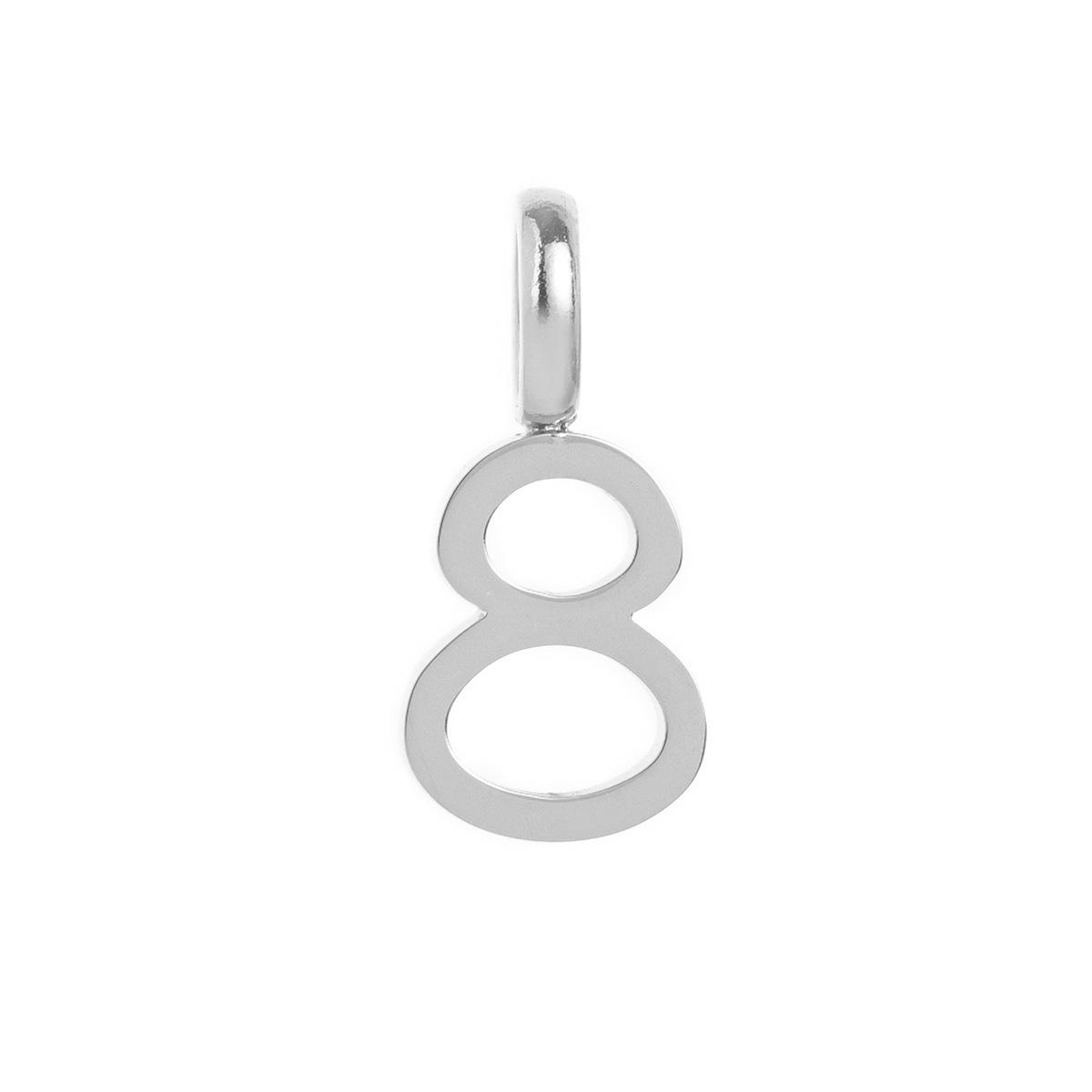 

Stylish And Simple Diy Accessories 0-9 Digital Pendant Titanium Steel Furnace Vacuum Plating 18K Real Gold