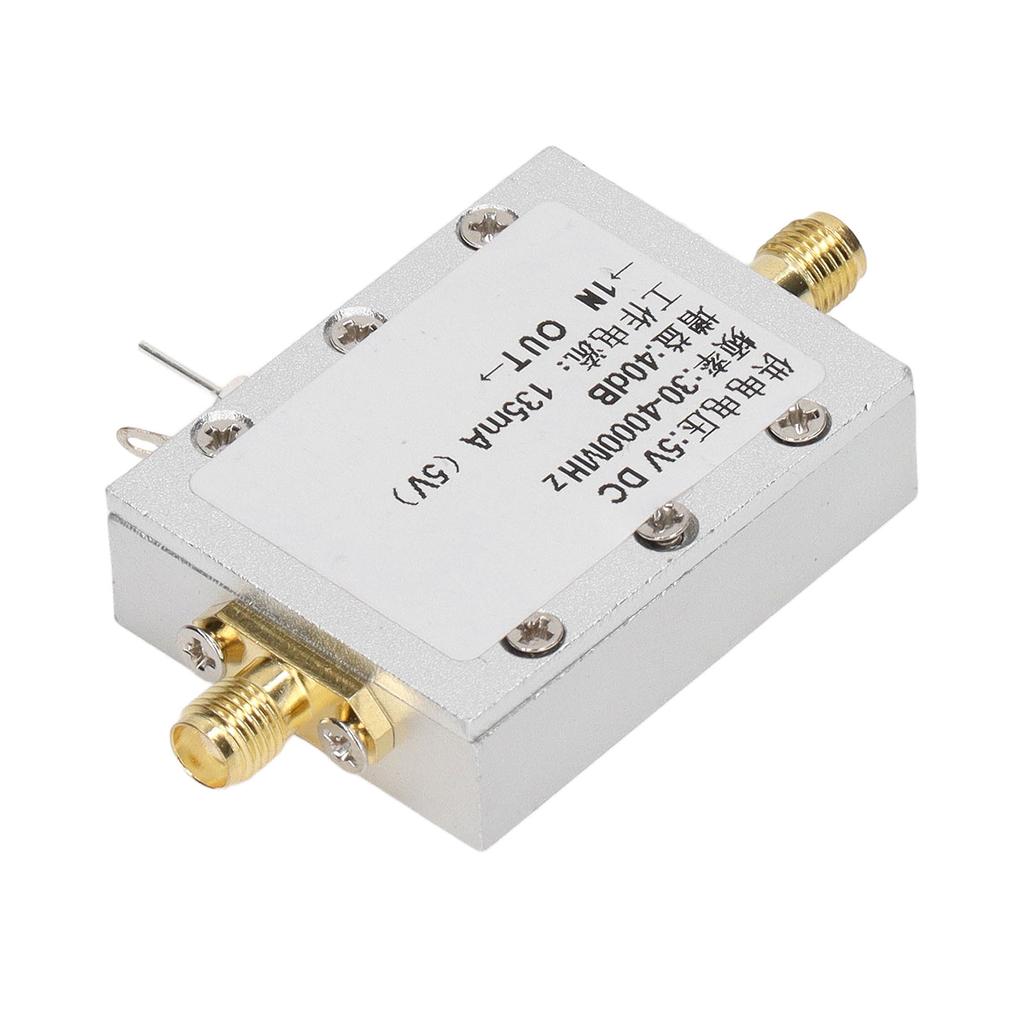 Moduł wzmacniacza RF 30–4000 MHz 40 dB Stop aluminium Wzmacniacz RF o niskim poziomie szumów do odbiornika zdalnego sterowania DC 5V