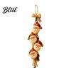 Santa Claus Decorations for Home Wooden Hanging Ornament 2D Flat Pattern Sign with Jute Bows Rope And Bell Vintage Door Hanger Front Door,