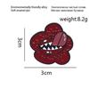 Red Flower Curled Tongue Creative Oil Drip Brooch